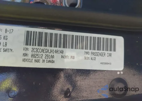 2018 Chrysler 300 Limited z USA, uszkodzony, nr VIN 2C3CCAEGXJH140140